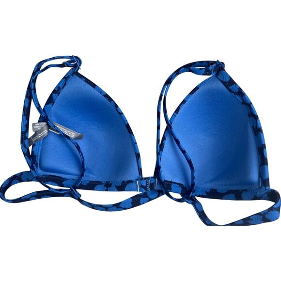 Aerie Small Blue Perky Triangle Swim Blue Top - Picture 2 of 5